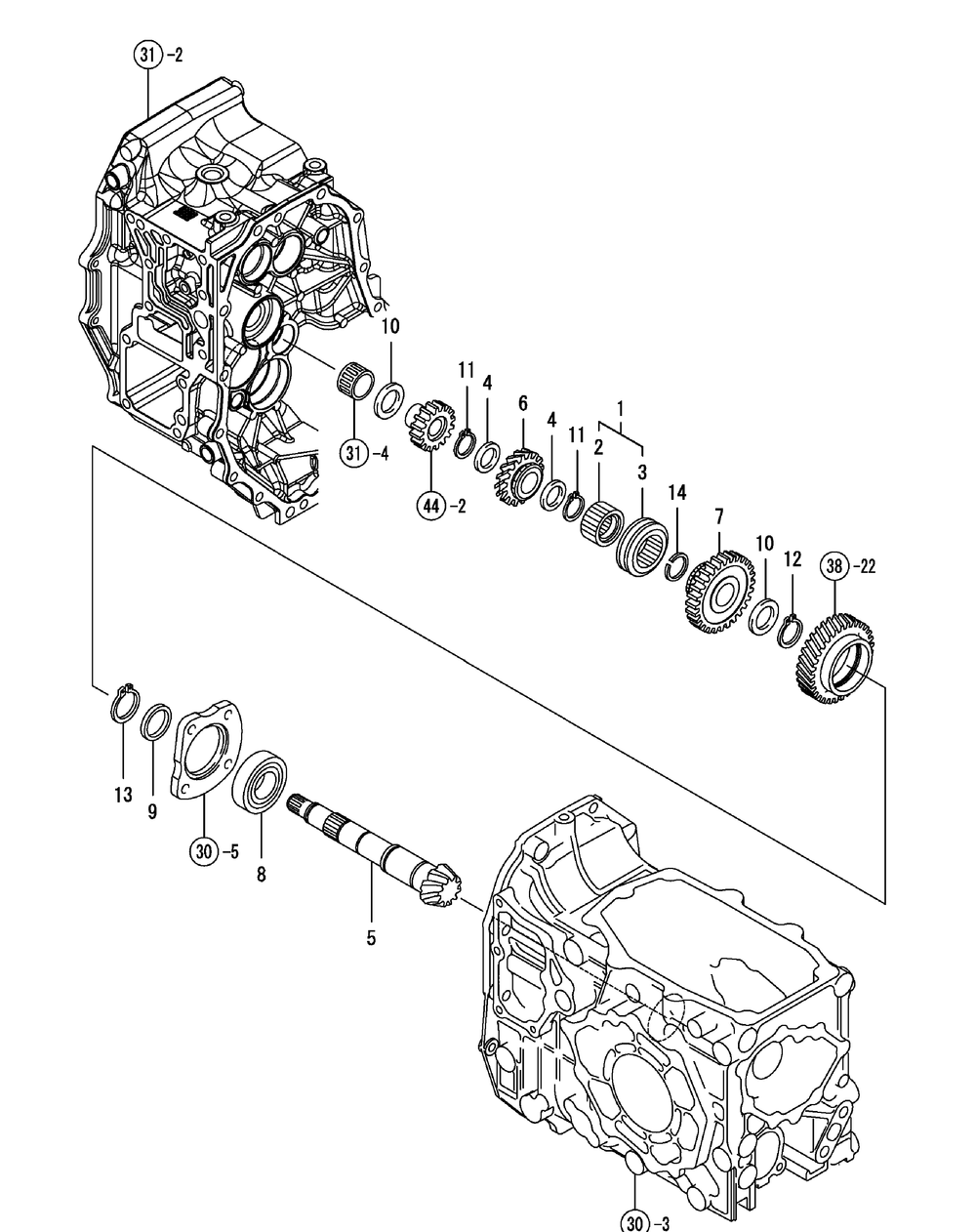 Counter Shaft Diagram and Parts List for SX3100 54ALB4S727-54ALB4SW727-54ALB4SX727-54ALB4SY727-54ALB4SZ727-54AMB4S727-54AMB4SW727-54AMB4SX727-54AMB4SY727-54AMB4SZ727 Cub Cadet Lawn Tractor